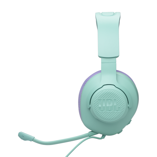 JBL Quantum 100M2 - Cyan - Wired over-ear gaming headset with detachable mic and mute option - Left